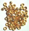 100 2x5mm Pleated Gold Plated Bead Caps